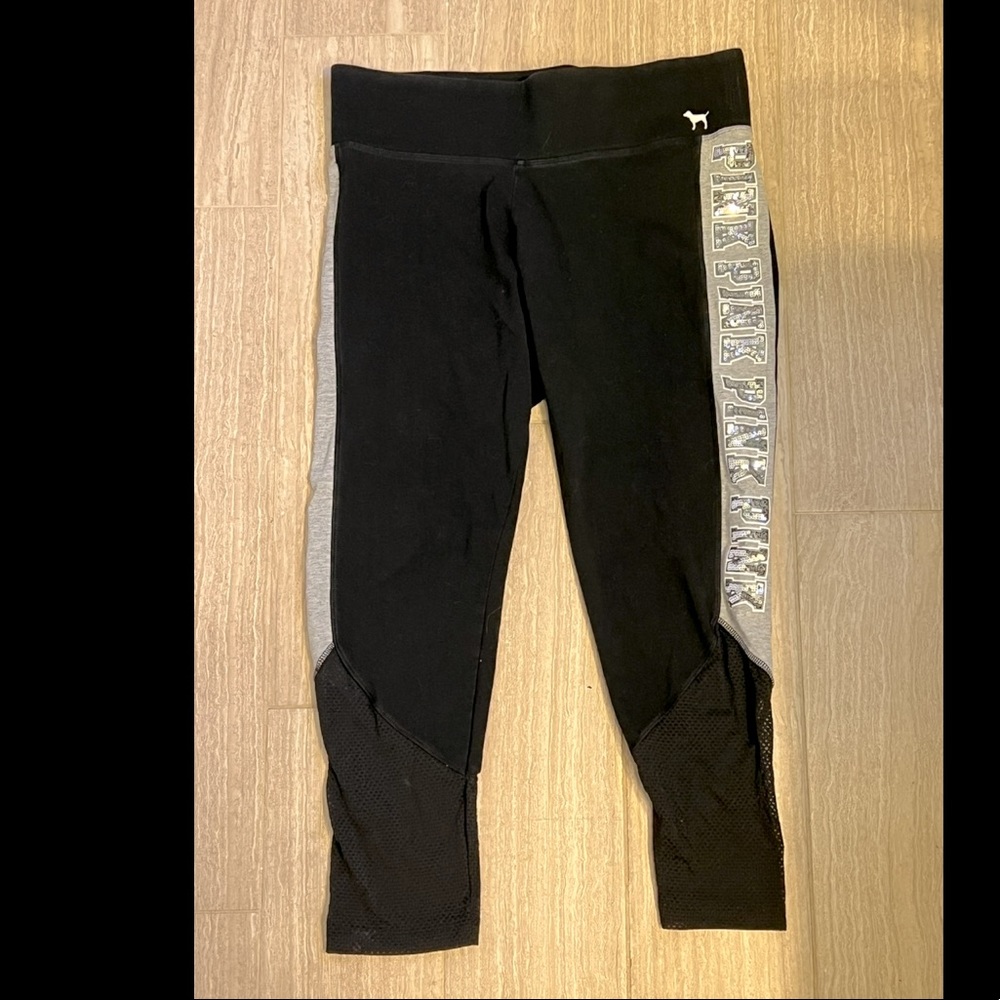 VS PINK Sequin Logo Yoga Leggings
